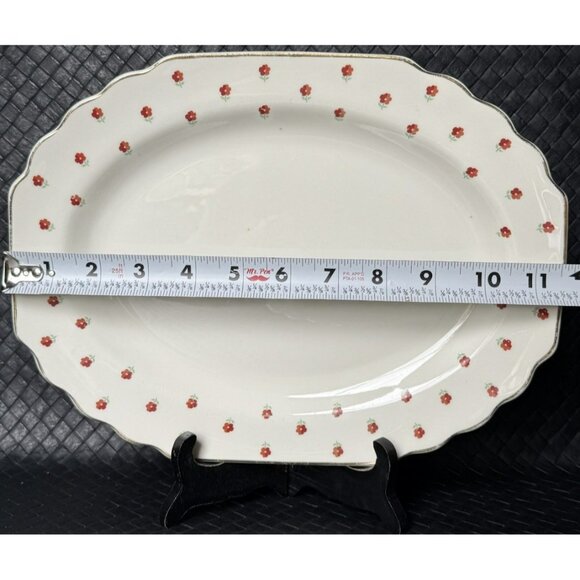 Vintage WS George Serving Platters White Blushing Rose Dalrymple Set Of 2 - Picture 9 of 13